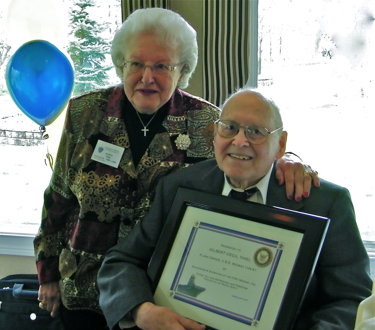 Gilbert Thiel and his wife Gladys