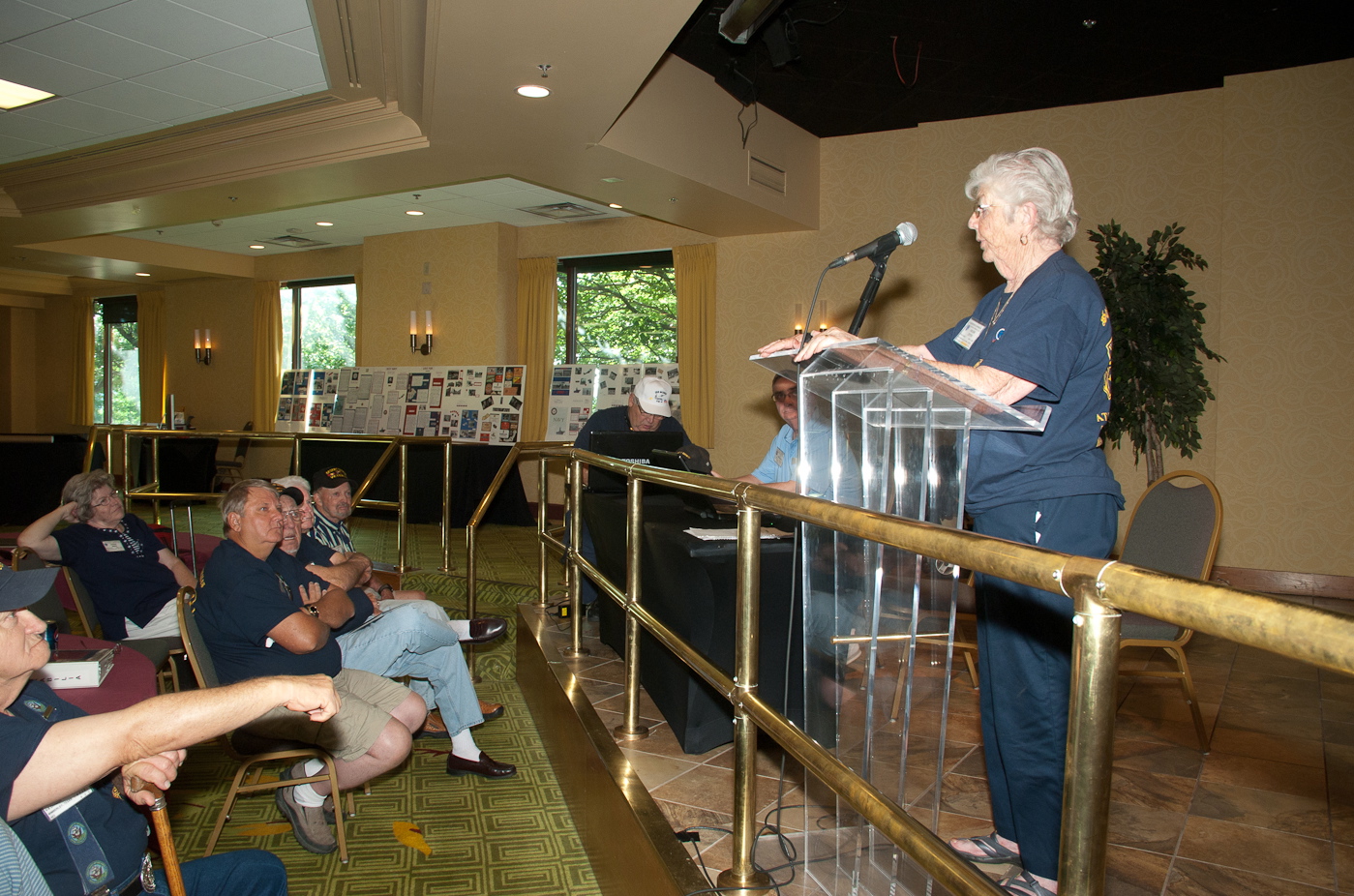 Arlene Zeiter addressing the membership