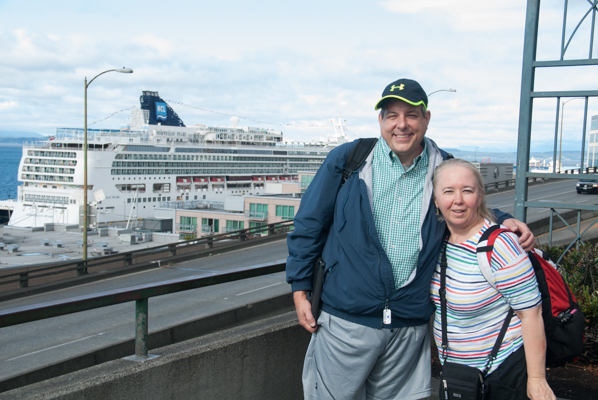 Daryl Berezik and Wieslawa Pekal getting ready to board