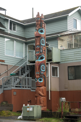 Totem poles, a common site