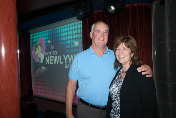 Dennis and Debbie Flerlage playing the Newlywed Game