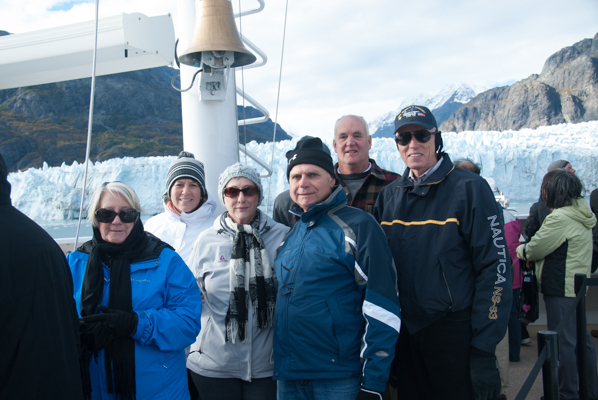 That is a glacier behind the crowd