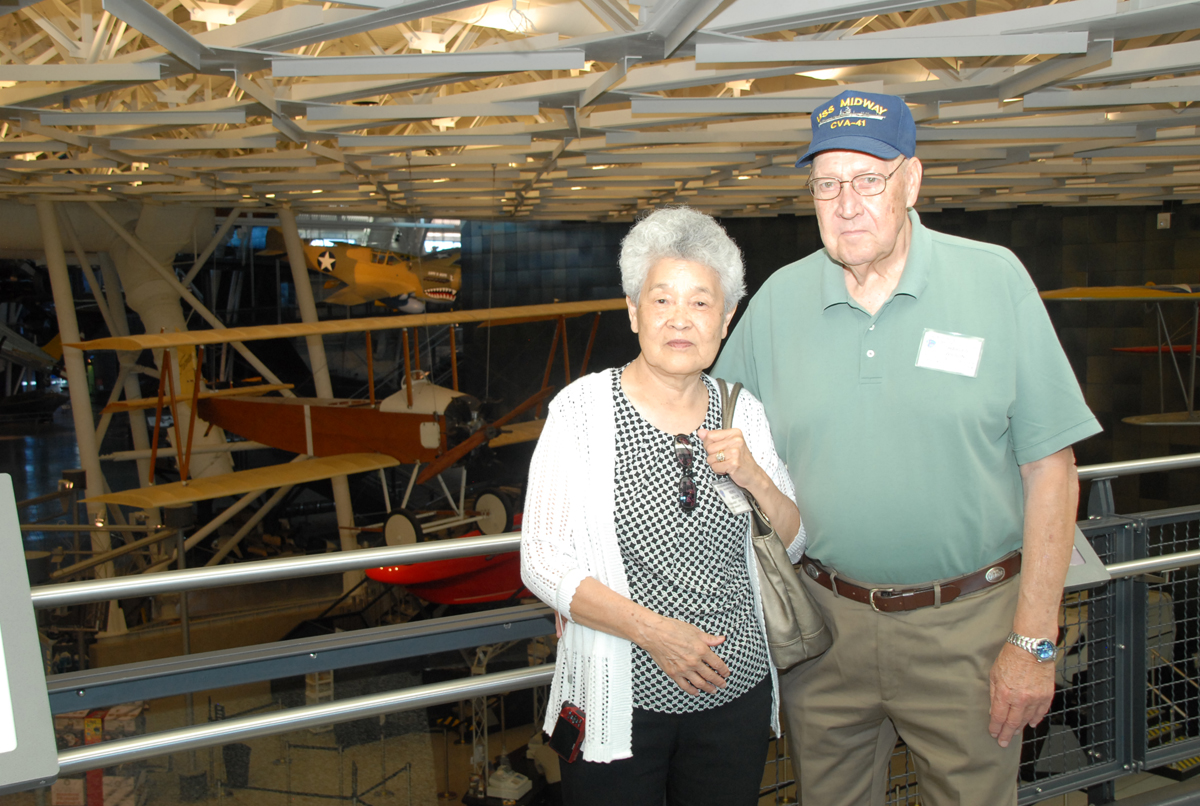 Reiko and Charles Wilson of USS Midway