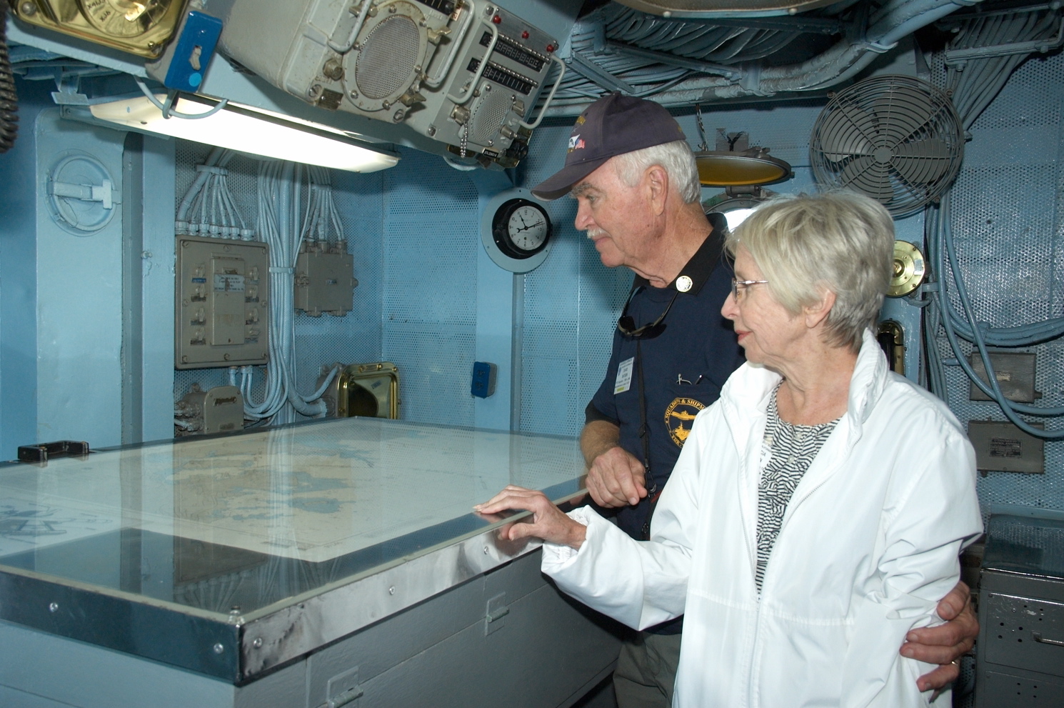 Fighter Pilot Lt Dave Batson and wife Patricia are now on the bridge