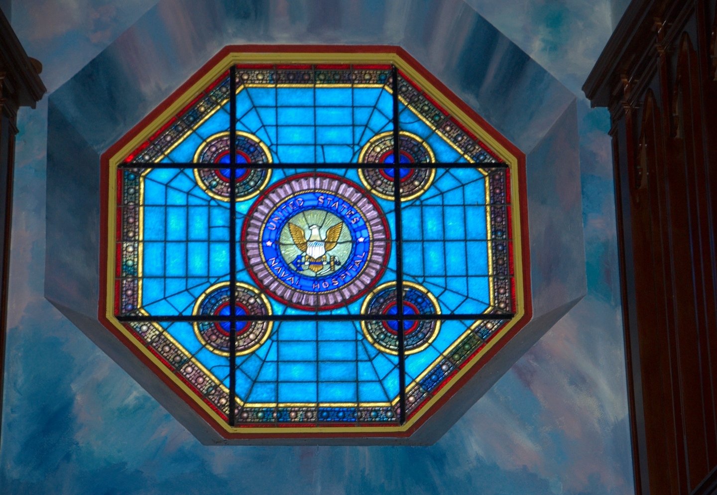 United States Naval Hospital Stain Glass Window 