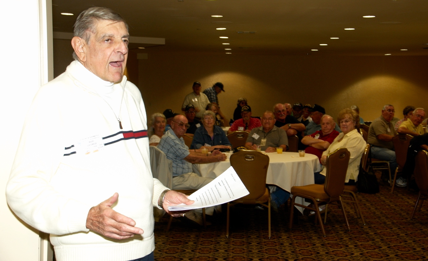 Harris (Bud) George conducting the Annual Welcoming Party