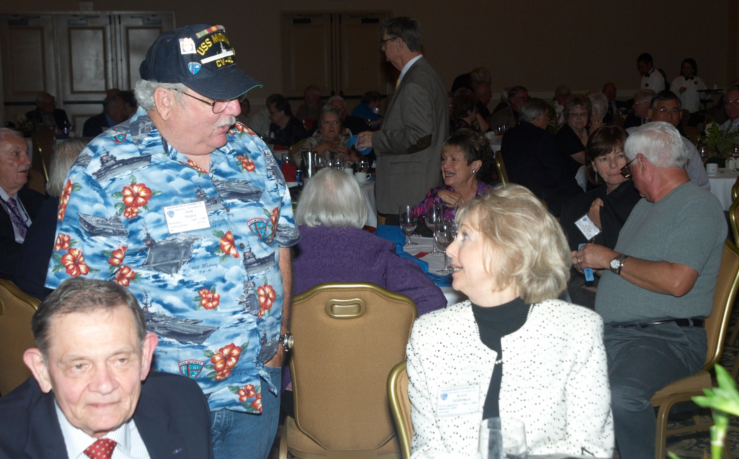 Ron Truex speaking with Alice Doremus