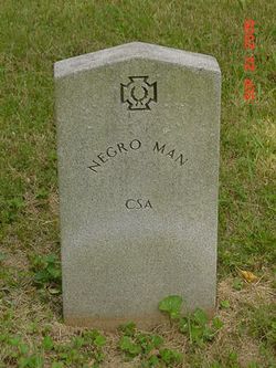 Negro Man Gravesite at Chattanooga Confederate Cemetery