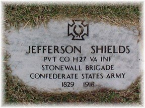 Jefferson Shields grave marker